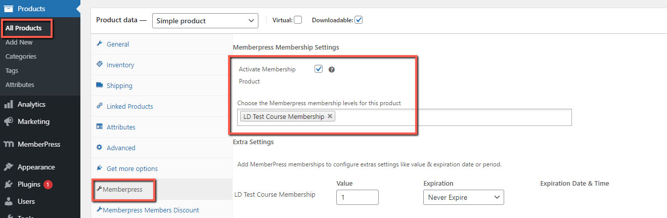 MemberPress WooCommerce Plus - LearnDash Integration Step 2 MemberPress WooCommerce Plus - LearnDash Integration Step 2